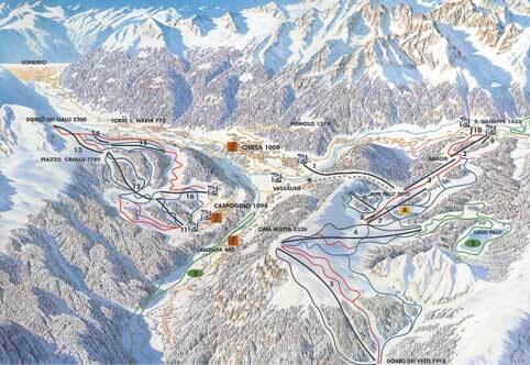 Caspoggio Piste / Trail Map