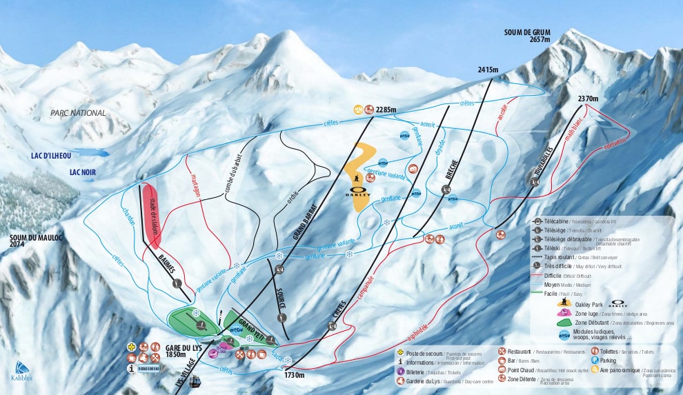 Cauterets Piste / Trail Map
