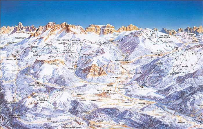 Alpe Cermis-Cavalese Ski Resort Guide, Location Map & Alpe Cermis