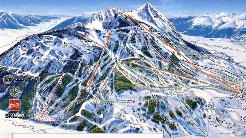 Crested Butte Piste / Trail Map.