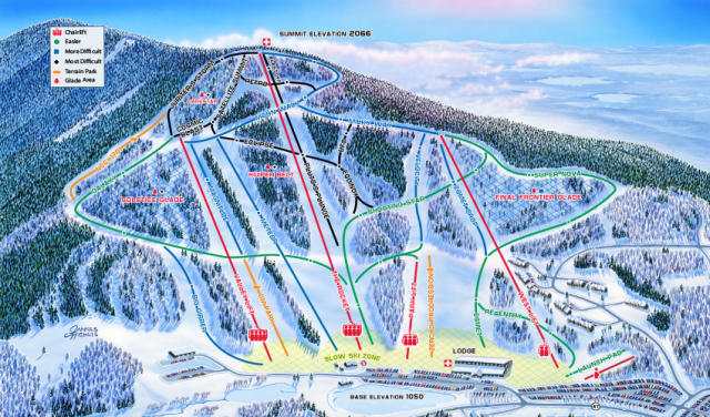 Crotched Mountain Piste / Trail Map
