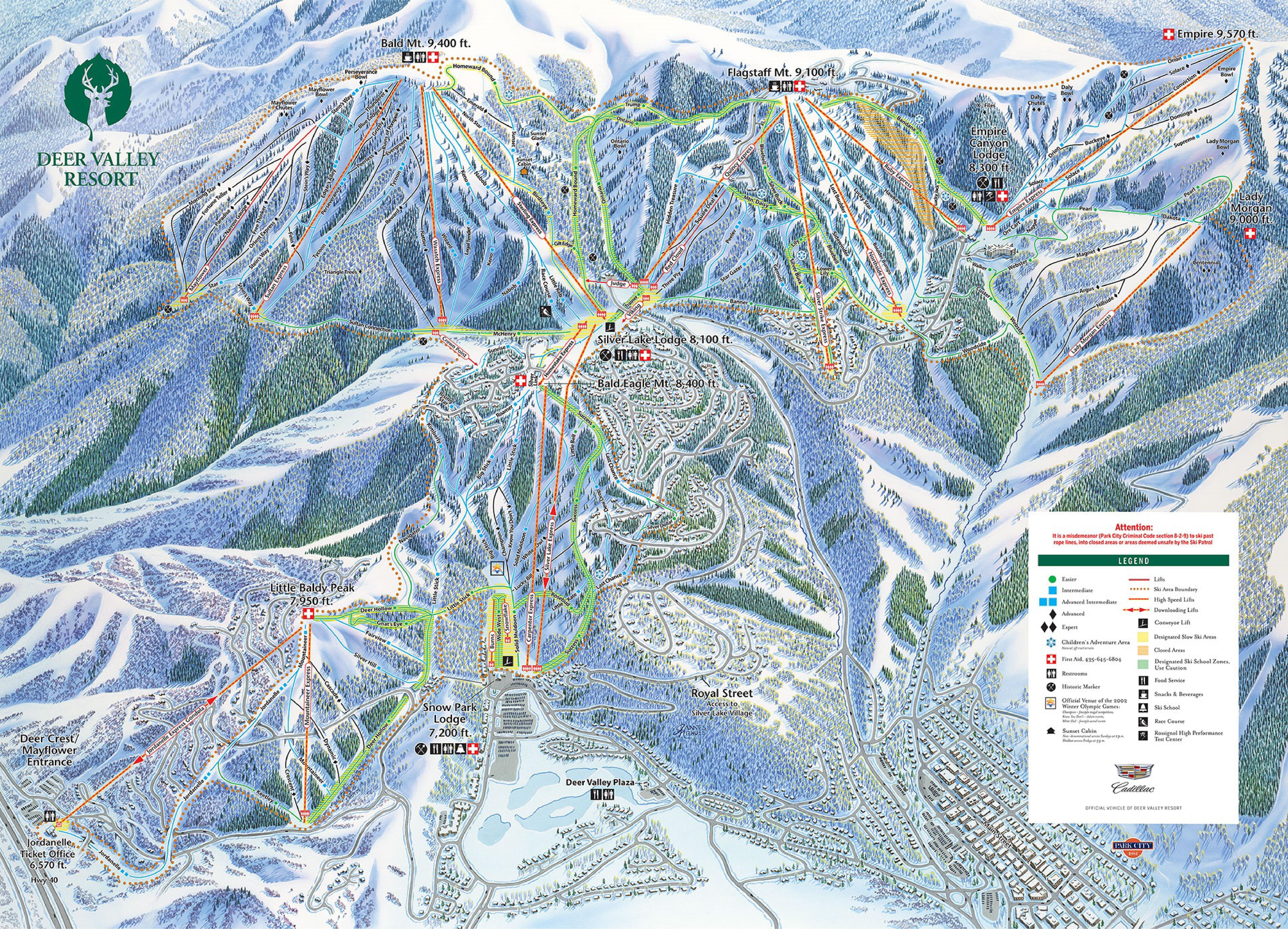 Deer Valley Piste / Trail Map