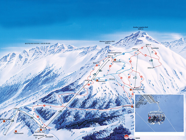 Defereggental/St Jakob Piste Map / Trail Map