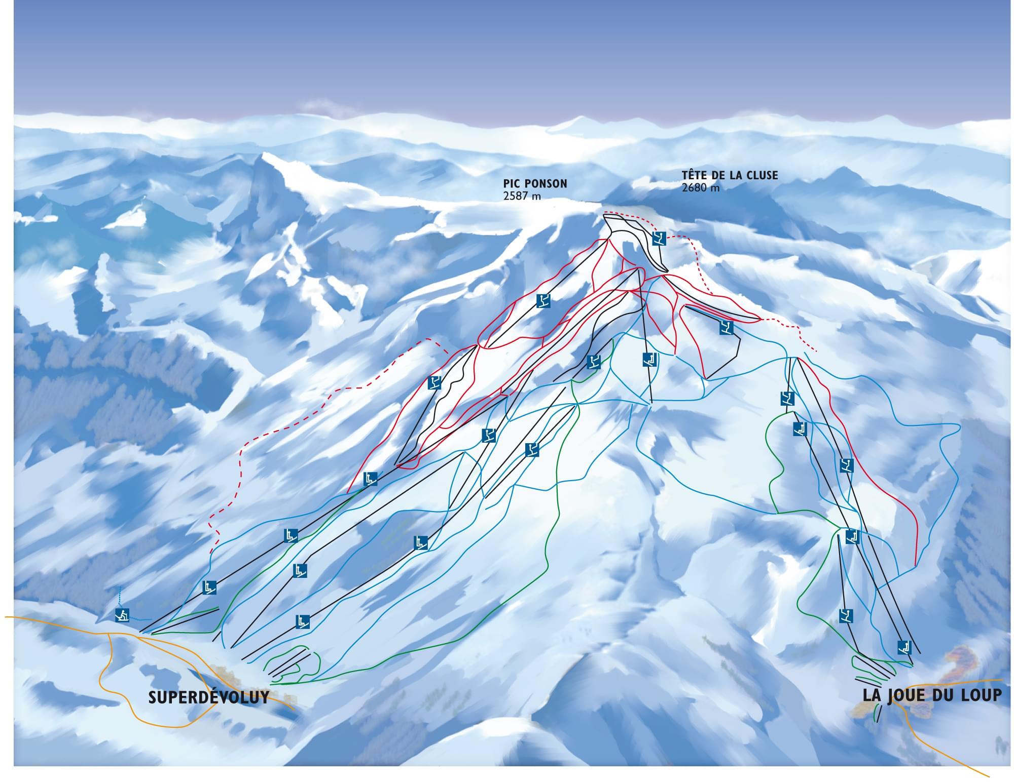 Dévoluy Piste / Trail Map