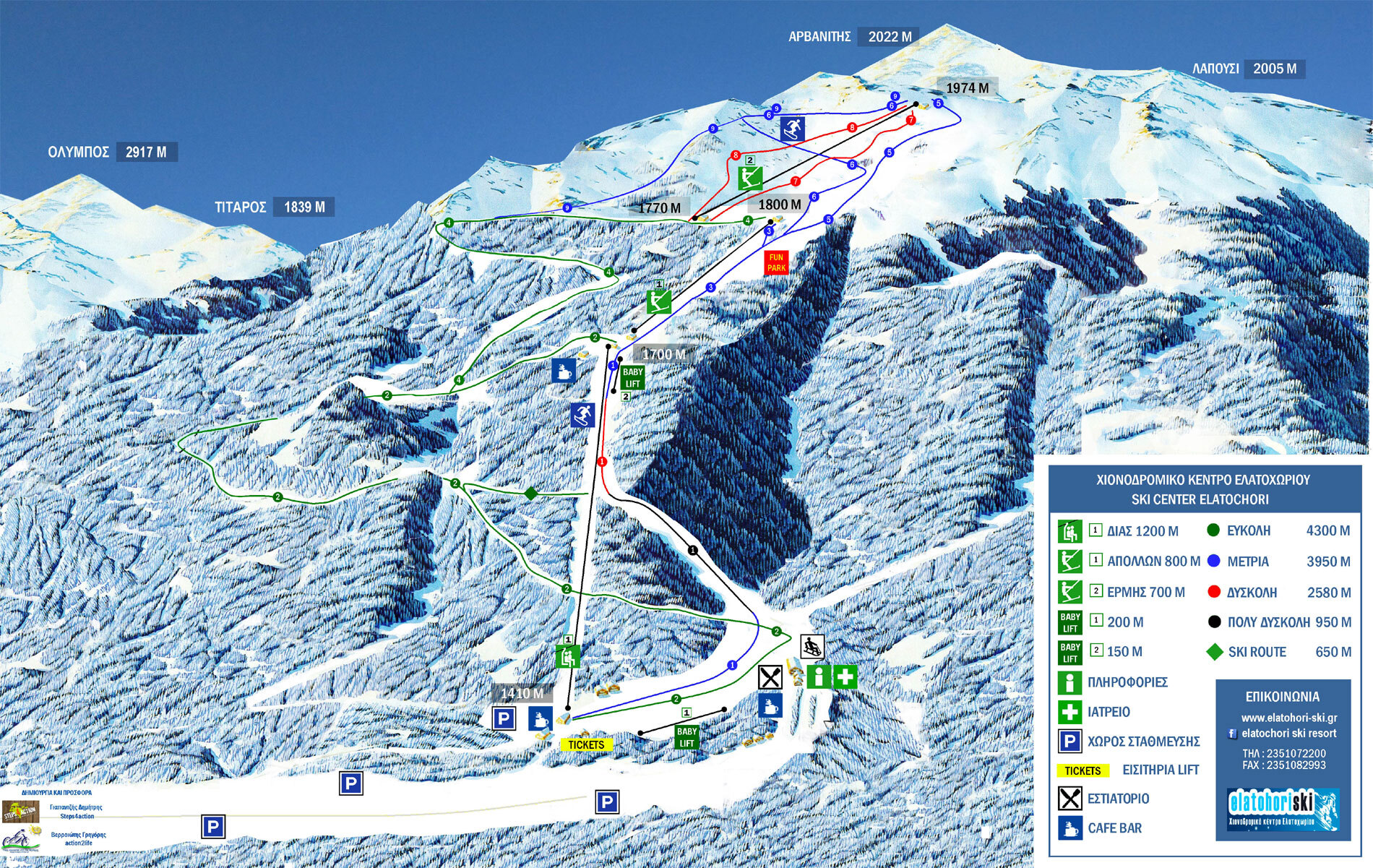 Elatohori Pierias Piste / Trail Map