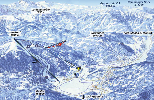 Flattnitz Piste / Trail Map
