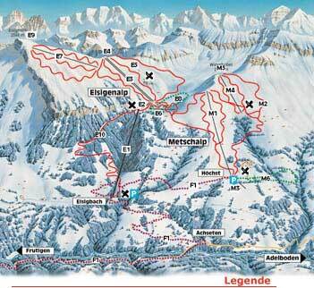 Frutigen - Elsigen - Metsch Piste / Trail Map