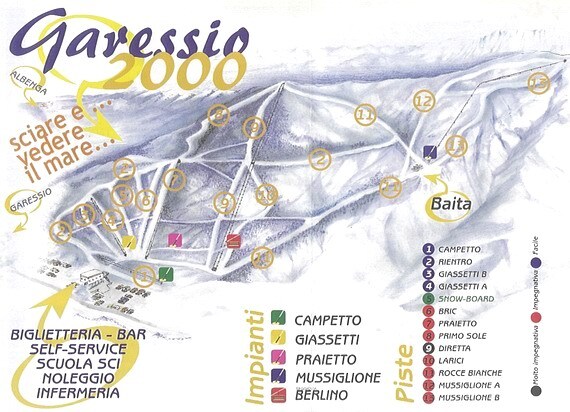 Garessio 2000 Piste / Trail Map