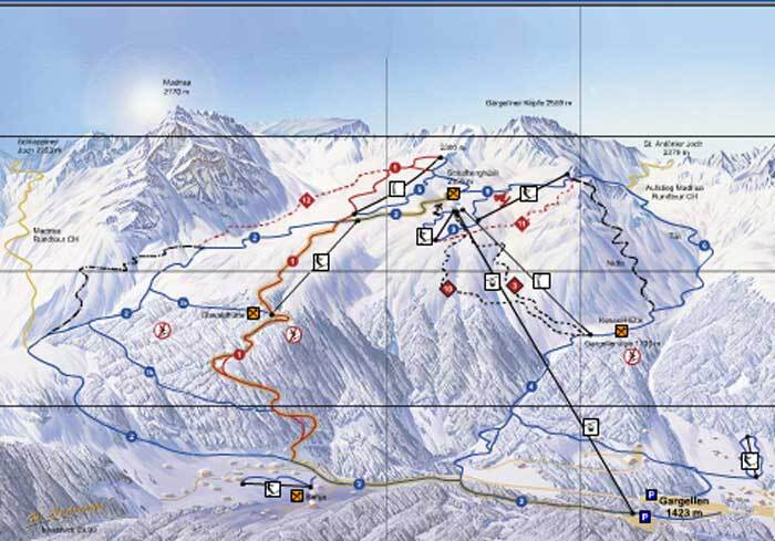 Gargellen Piste / Trail Map