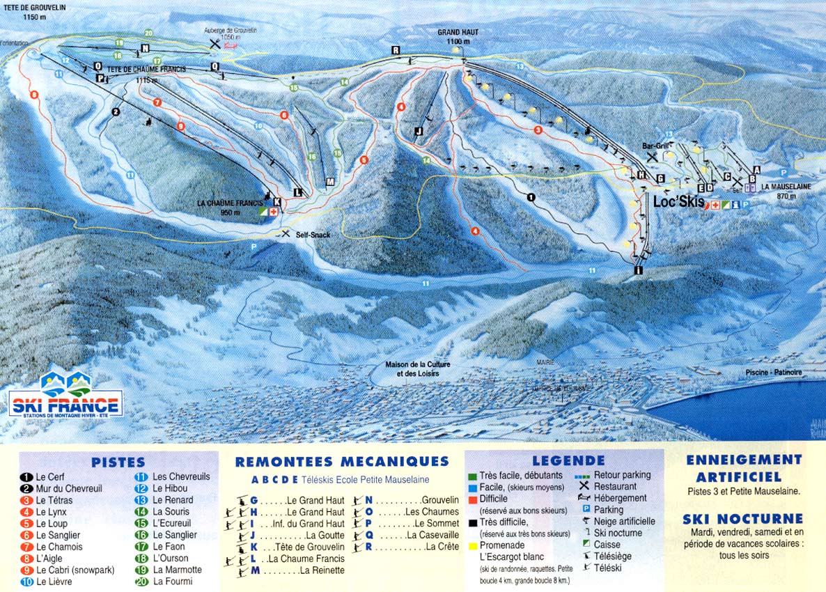 Gérardmer Piste / Trail Map