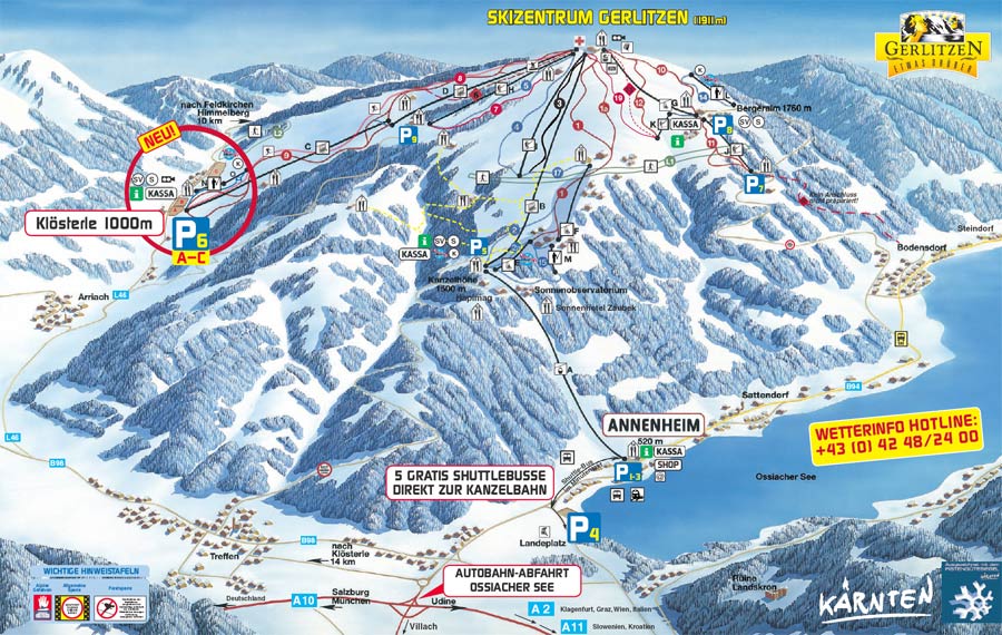 Gerlitzen Piste / Trail Map