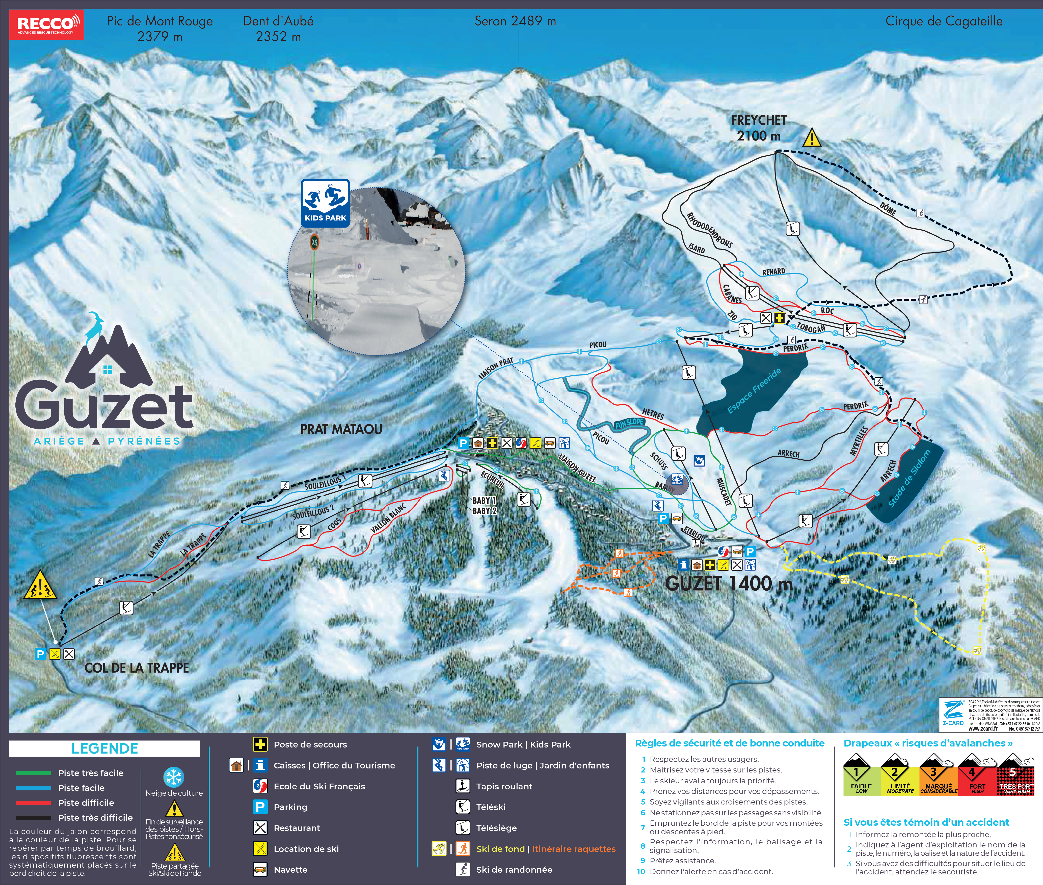 Guzet Piste / Trail Map