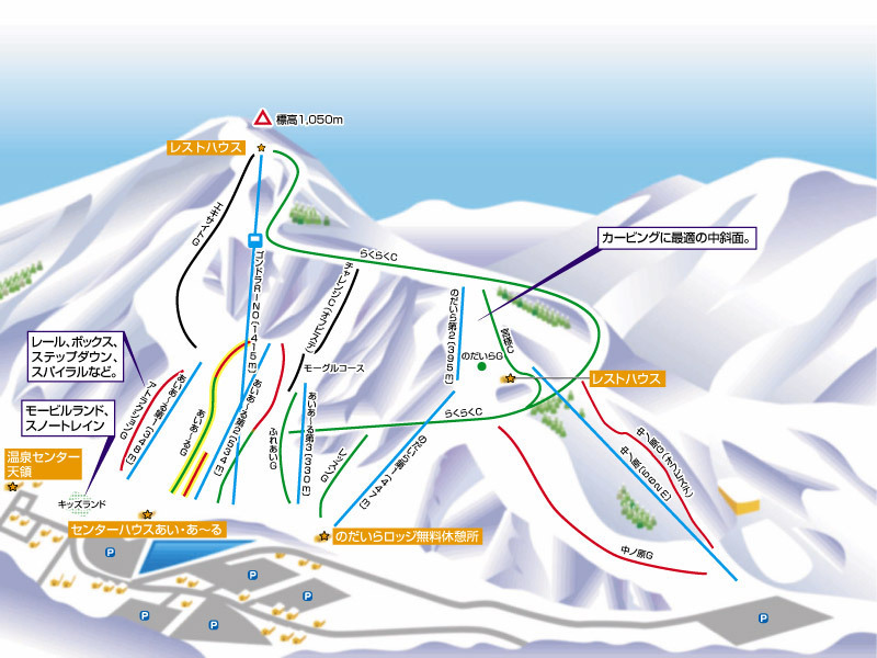 Hakusan Ichirino Onsen Piste Map / Trail Map Hakusan Ichirino Onsen Piste Map / Trail Map