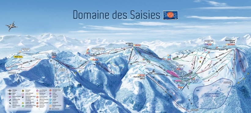 Hauteluce Val Joly Piste / Trail Map