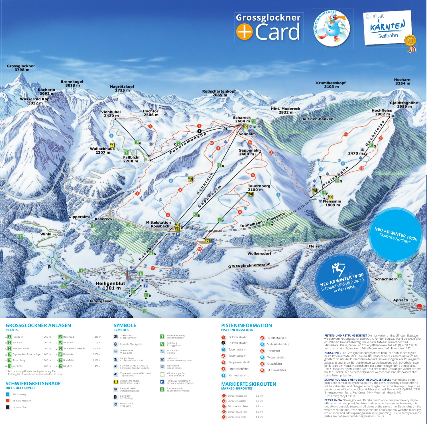Heiligenblut Piste / Trail Map