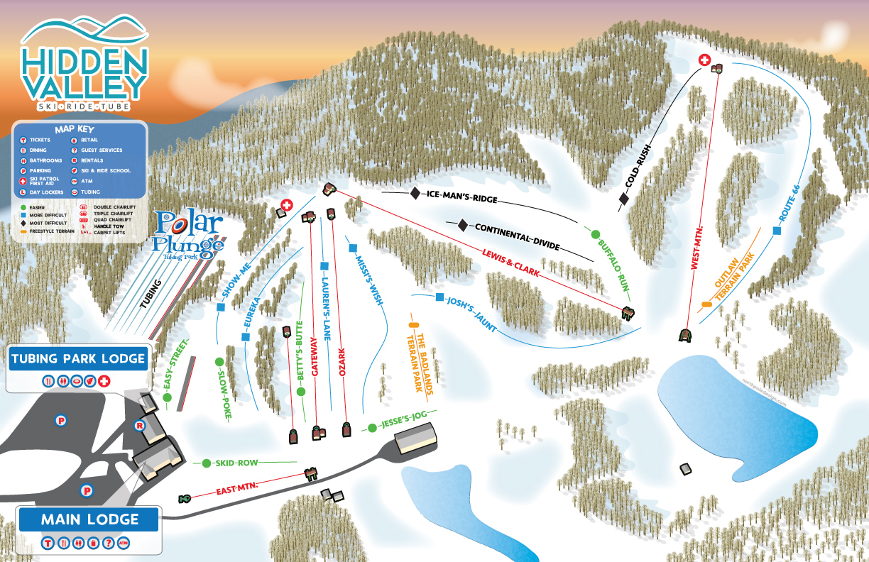 Hidden Valley Ski Resort Guide, Location Map & Hidden Valley ski
