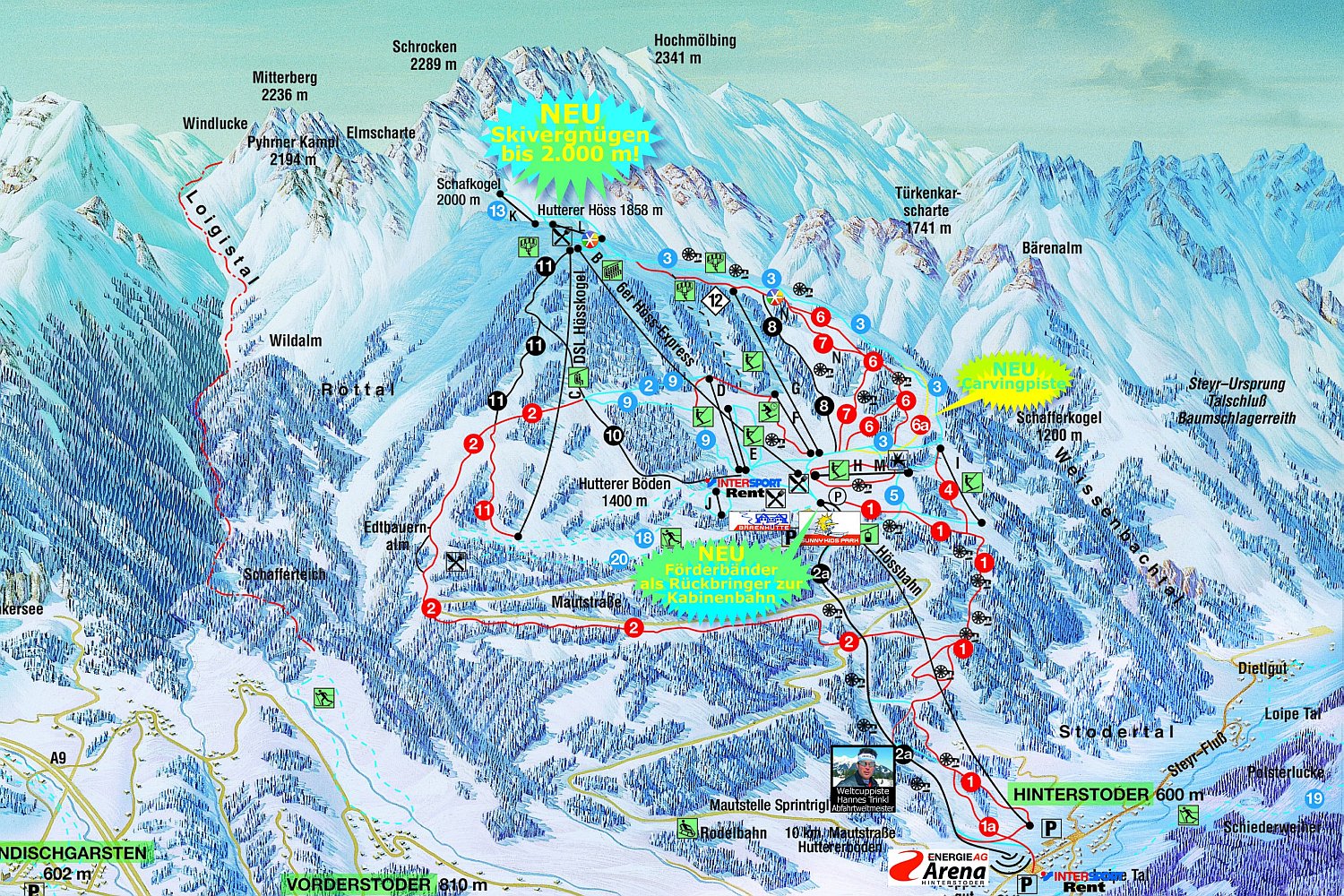 Hinterstoder Piste / Trail Map