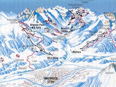 Igls Piste / Trail Map