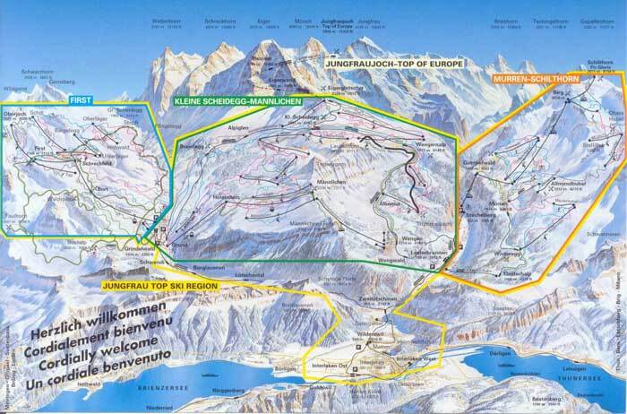 Interlaken Piste Map / Trail Map