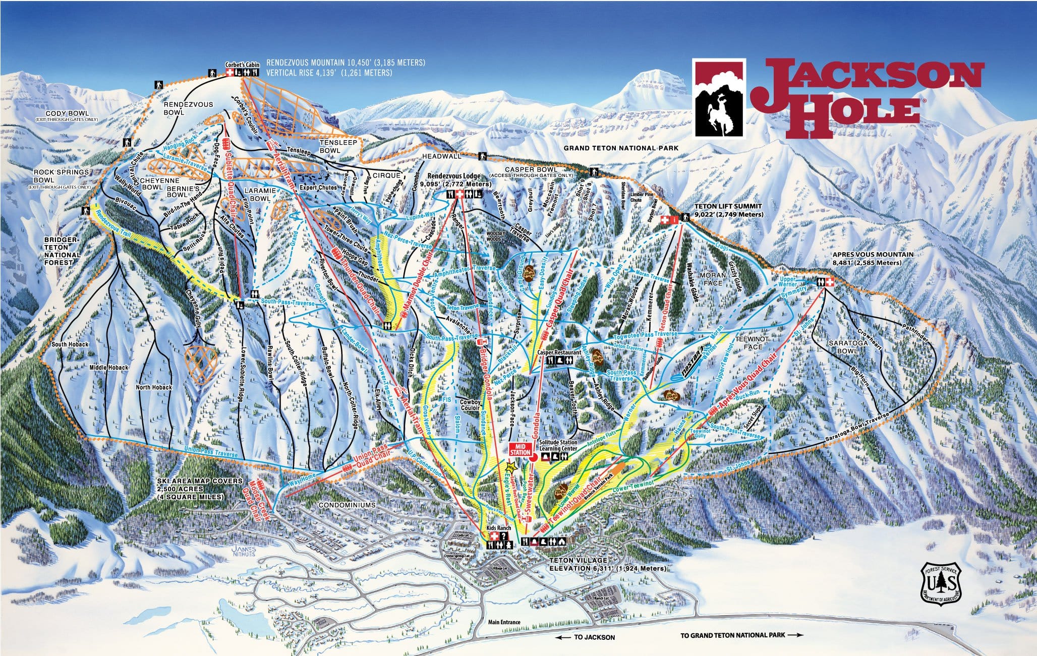 Jackson Hole Piste / Trail Map