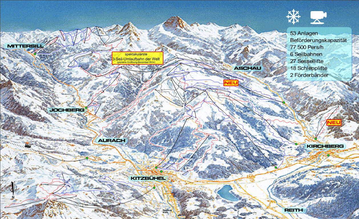 Kirchberg Piste / Trail Map