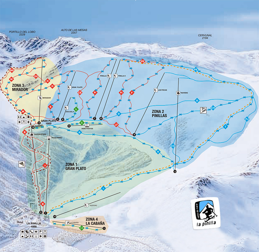 La-Pinilla Piste / Trail Map