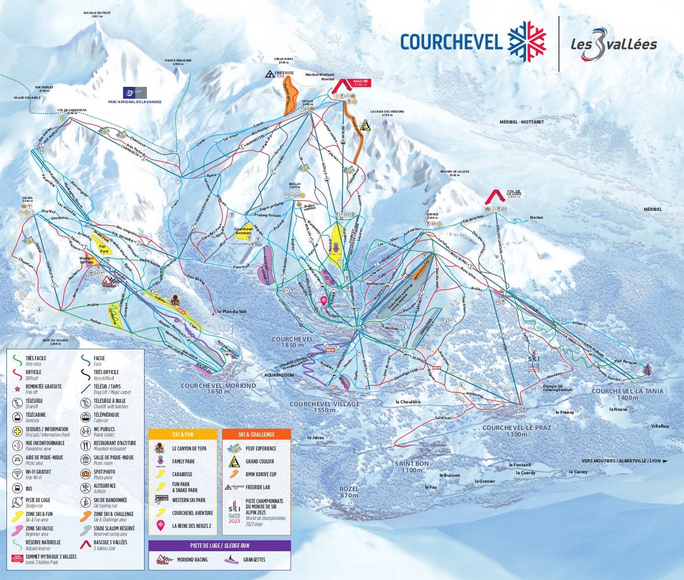 La Tania Piste / Trail Map