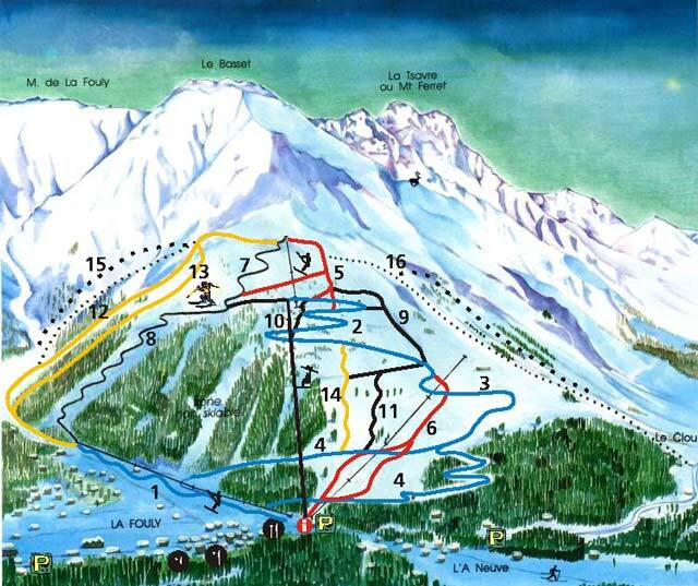 La Fouly - Val Ferret Piste / Trail Map