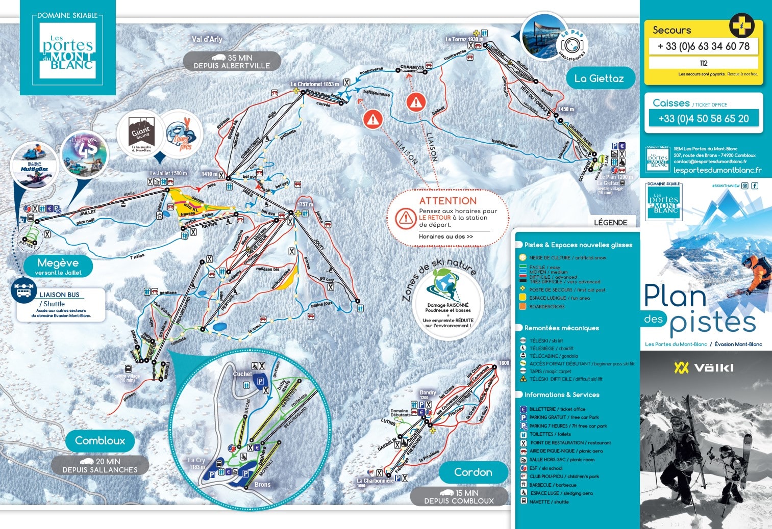 La Giettaz Piste / Trail Map