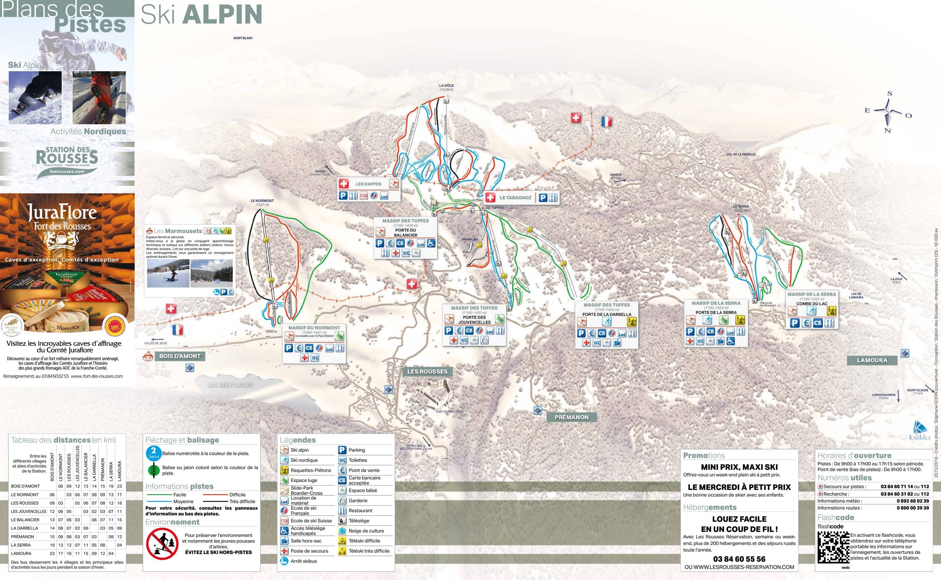 Lamoura Piste / Trail Map