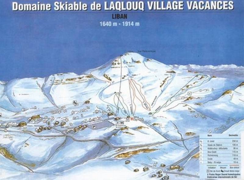 Laqlouq Piste / Trail Map