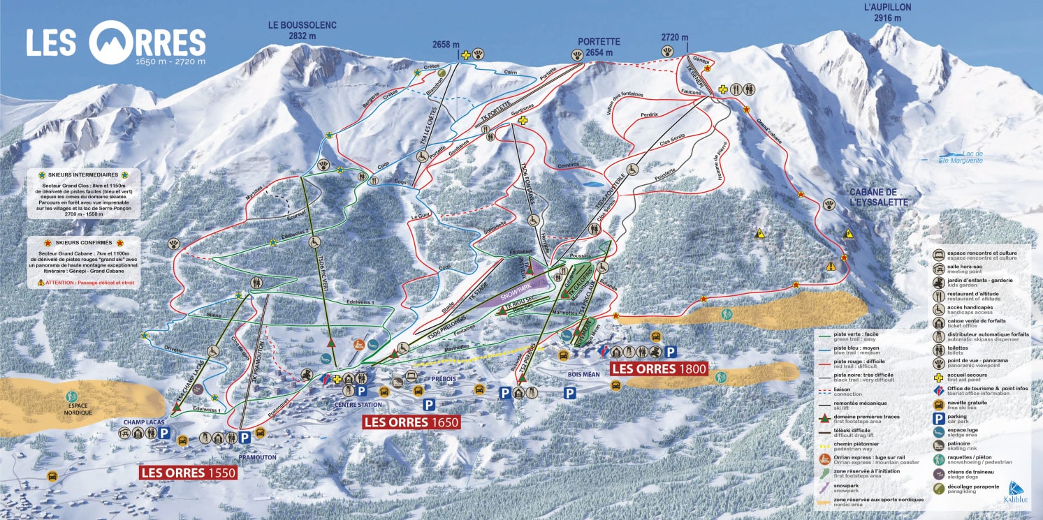 Les Orres Piste / Trail Map