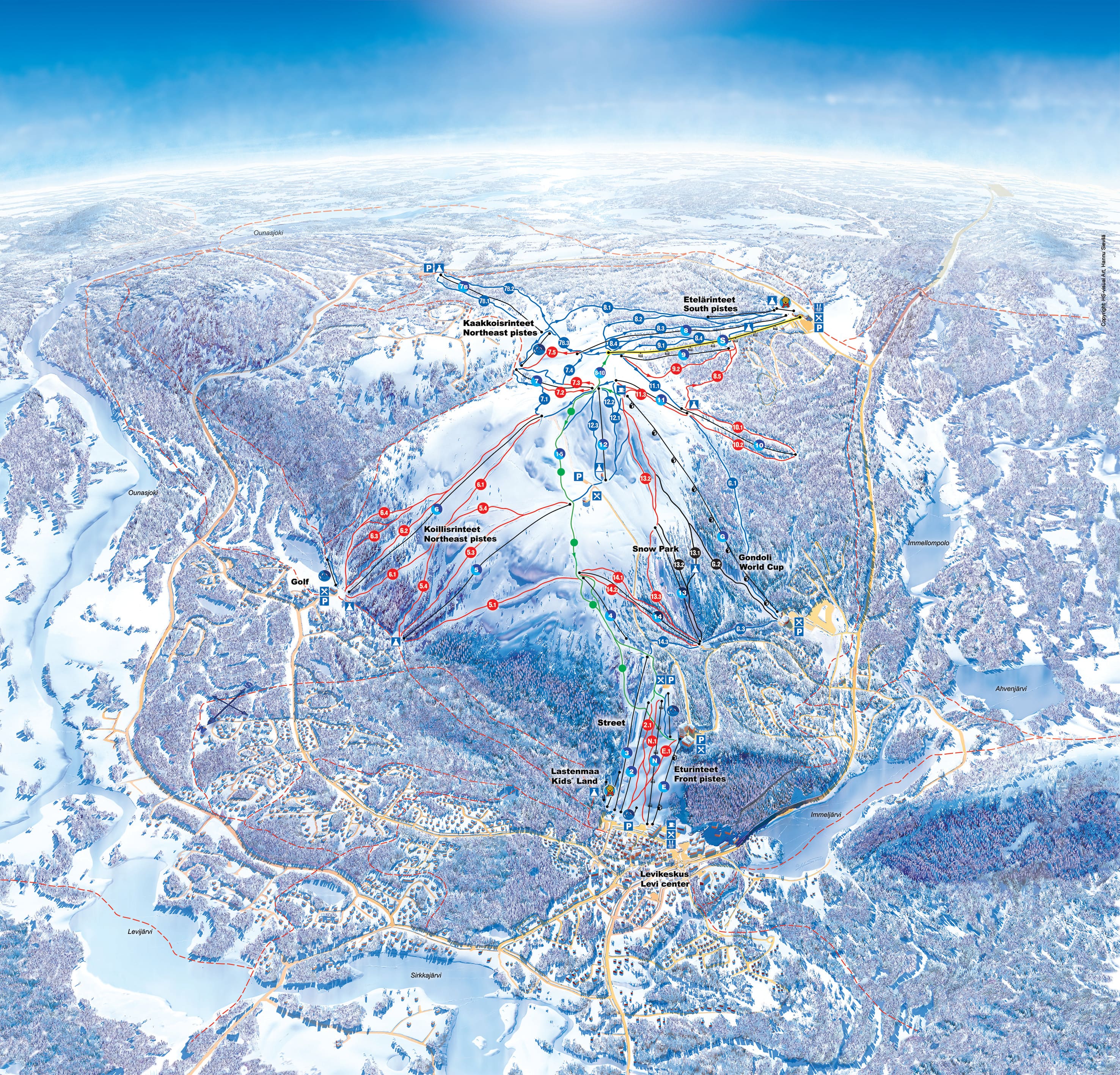 Levi Piste / Trail Map
