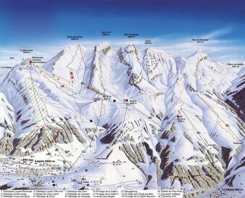 Leysin Piste / Trail Map