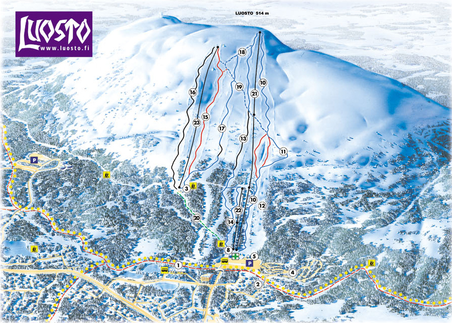 Luosto Piste / Trail Map