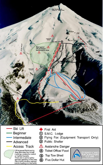 Manganui Piste / Trail Map
