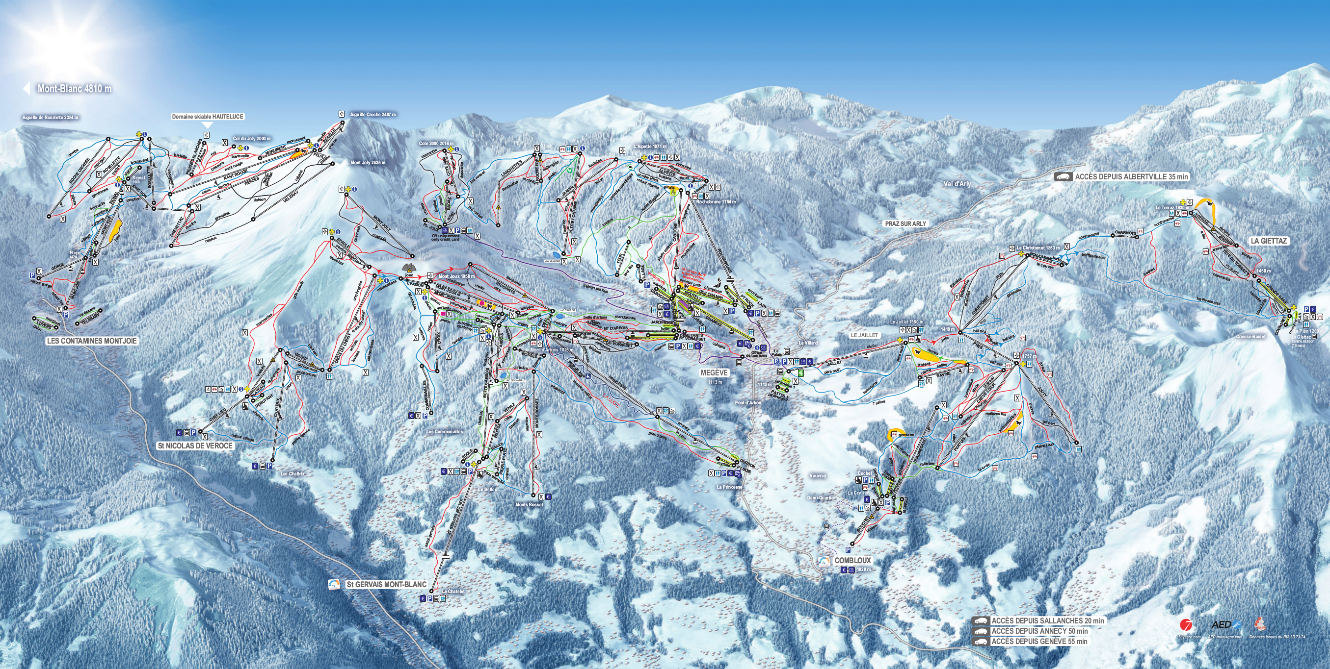 Megeve Piste / Trail Map