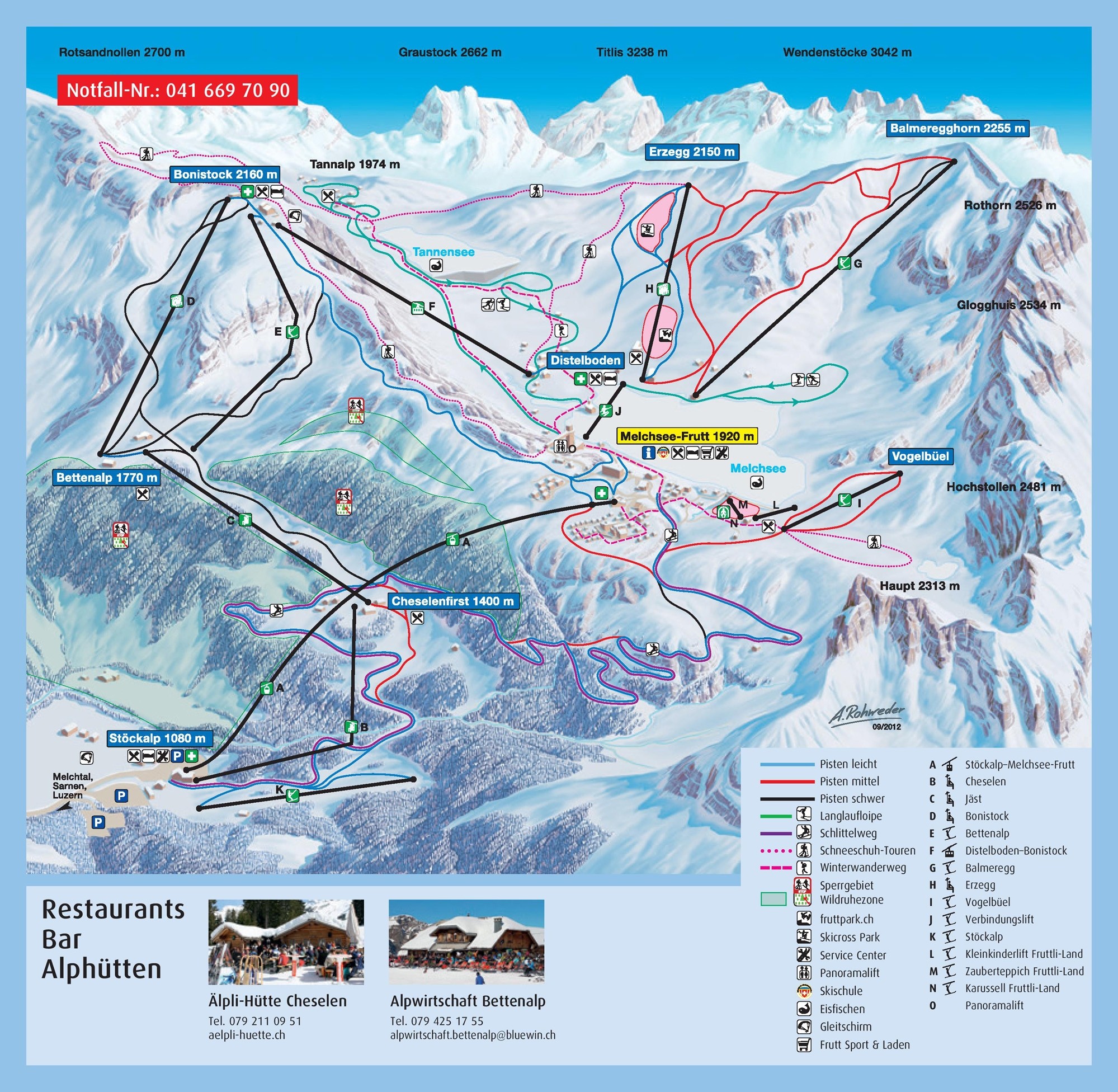 Melchsee-Frutt Piste / Trail Map