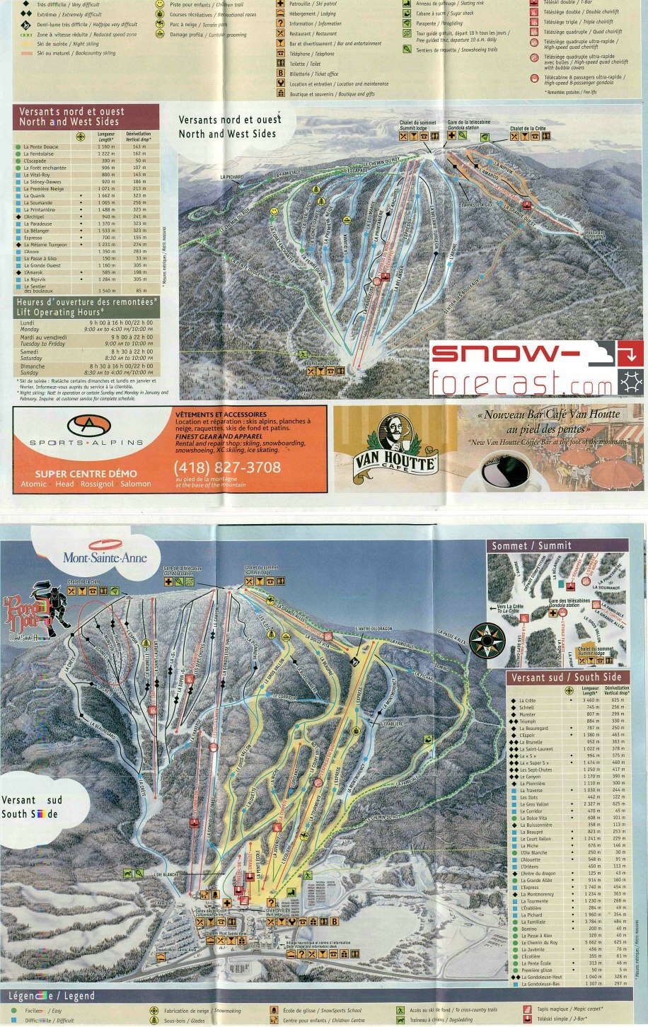 Mont Sainte-Anne Piste / Trail Map