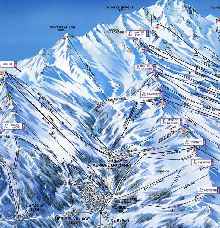 Mottaret Piste / Trail Map