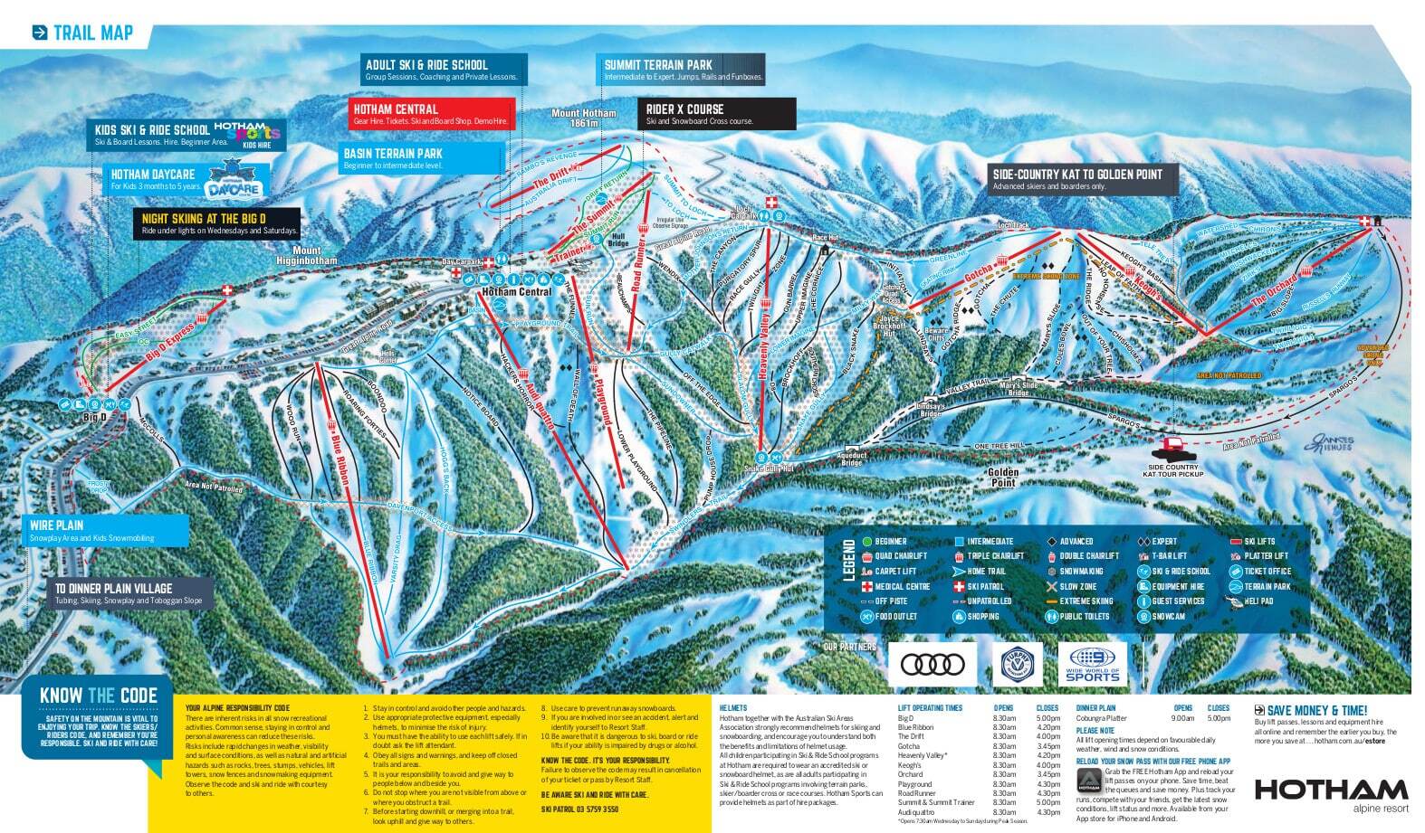 Mount Hotham Piste / Trail Map