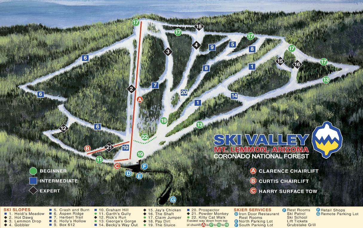 Mt Lemmon Trail Map