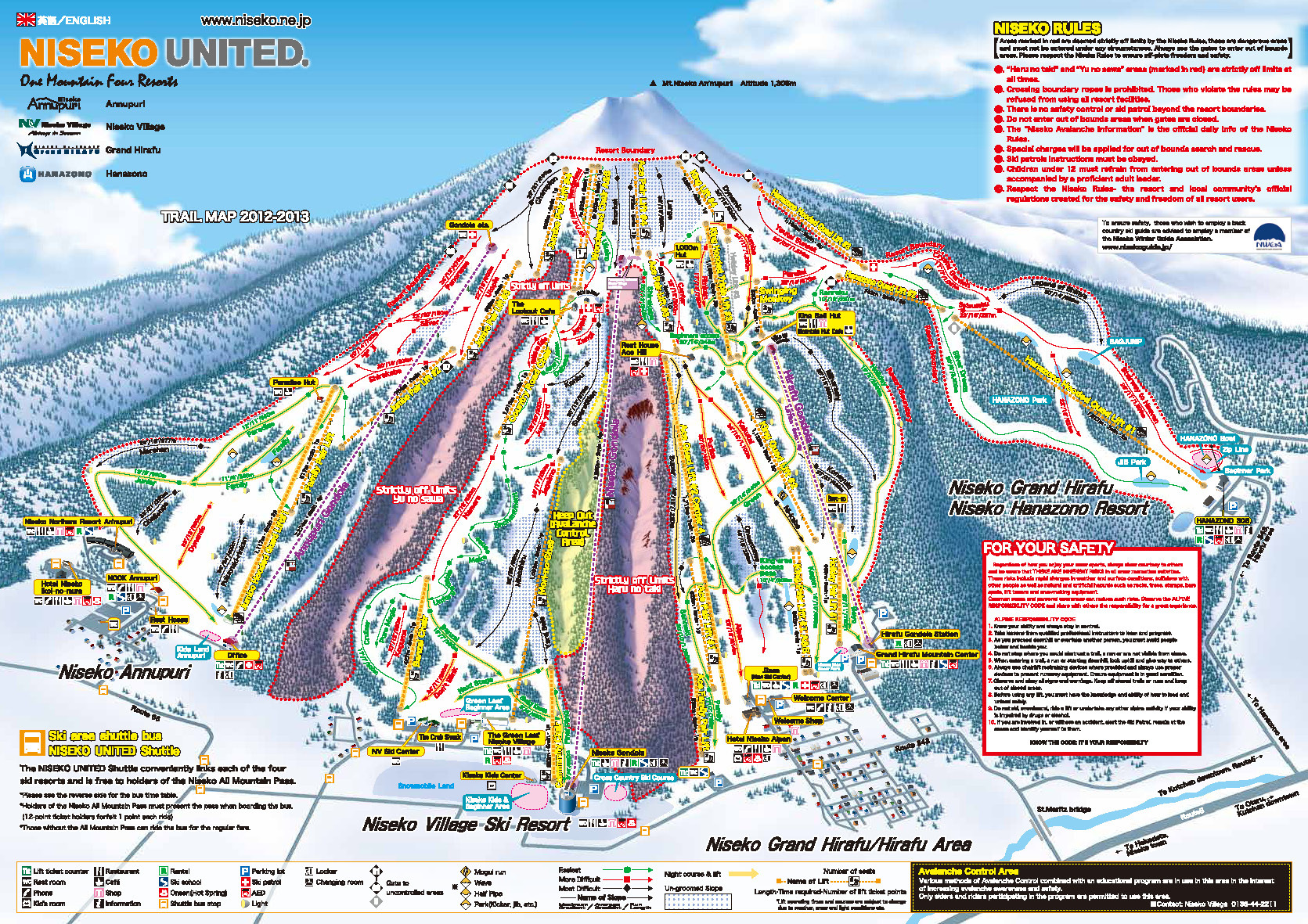 Trail Map - Rusutsu Resort Hokkaido Japan