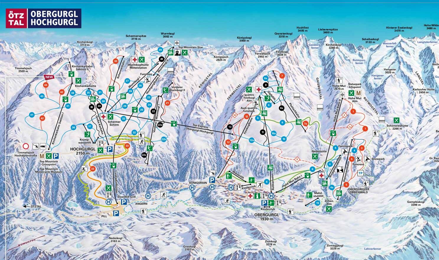 Obergurgl Piste / Trail Map