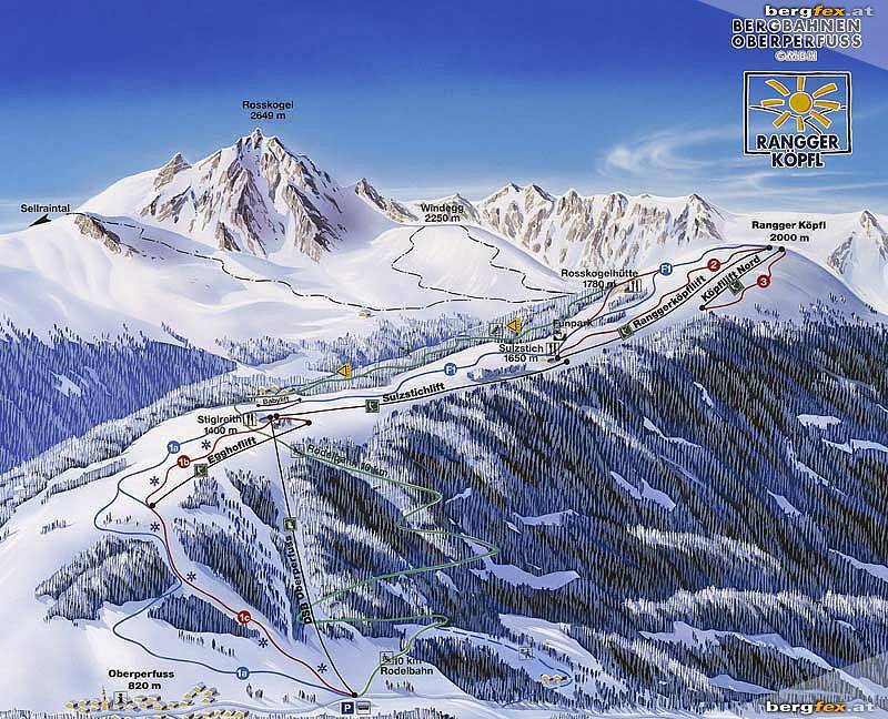 Oberperfuss Piste / Trail Map