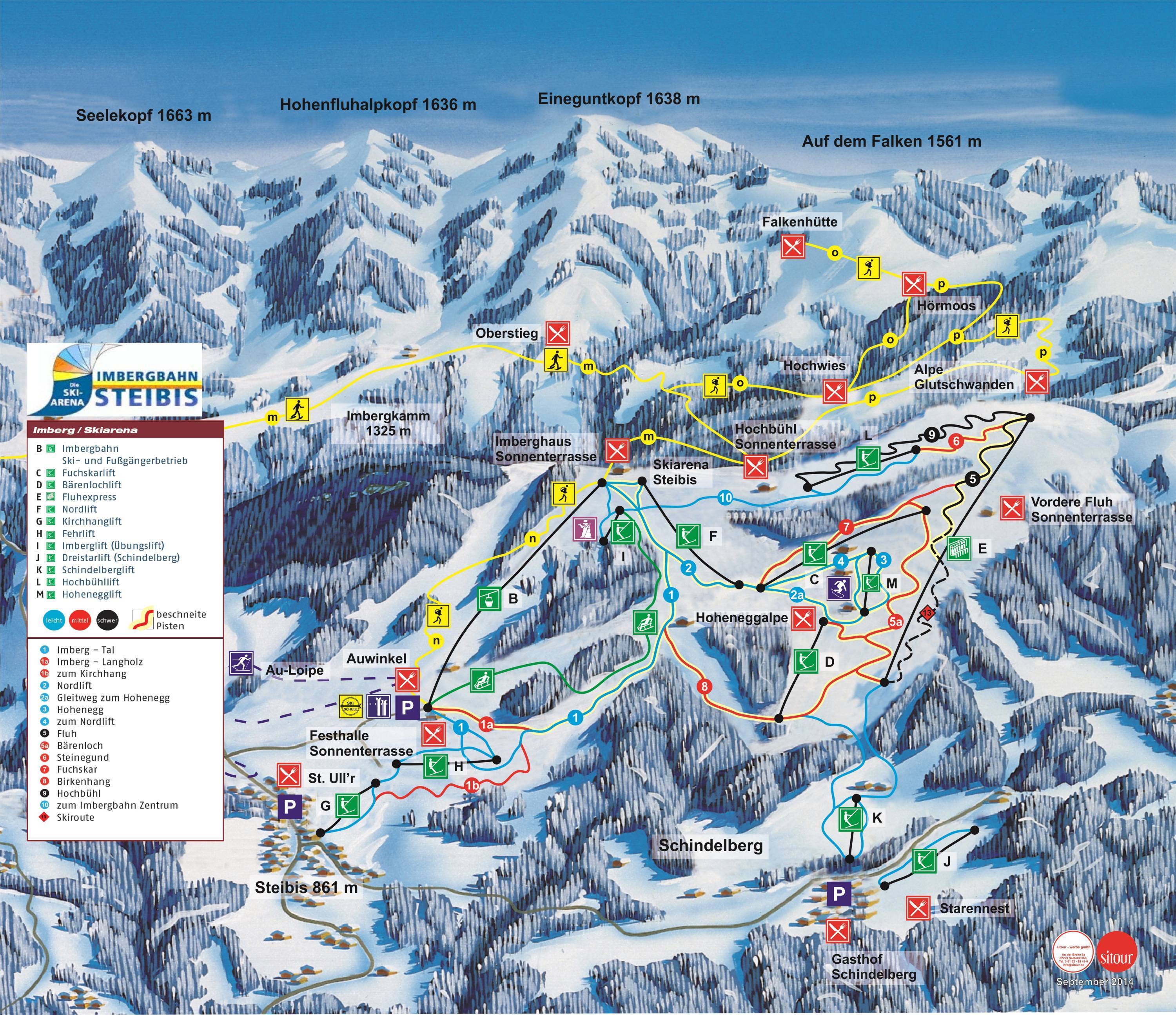 Oberstaufen/Steibis/Imberg Piste / Trail Map
