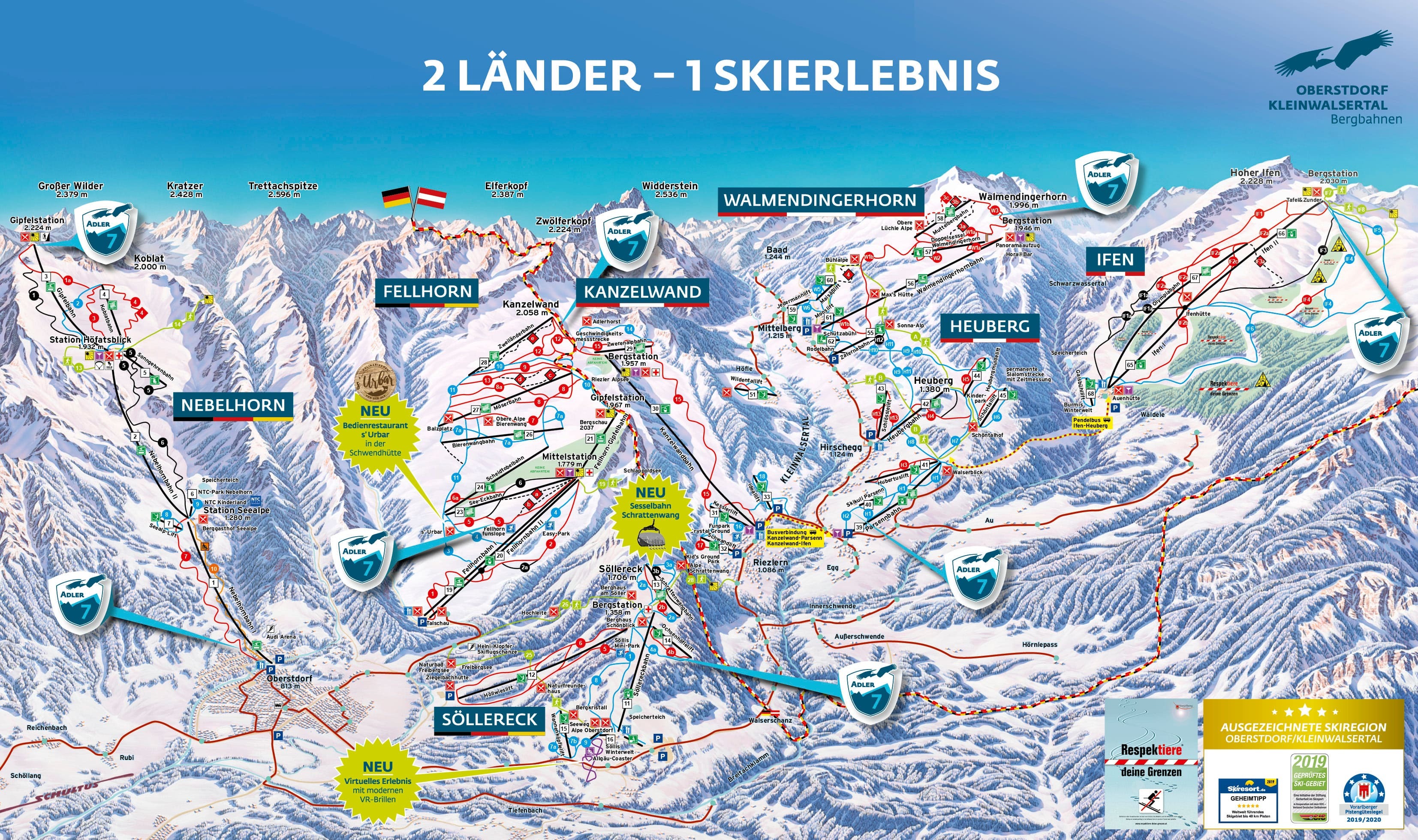 Nebelhorn-Oberstdorf ski resort: hotels near, piste map, ski pass prices,  Corona regulations - HotelFriend