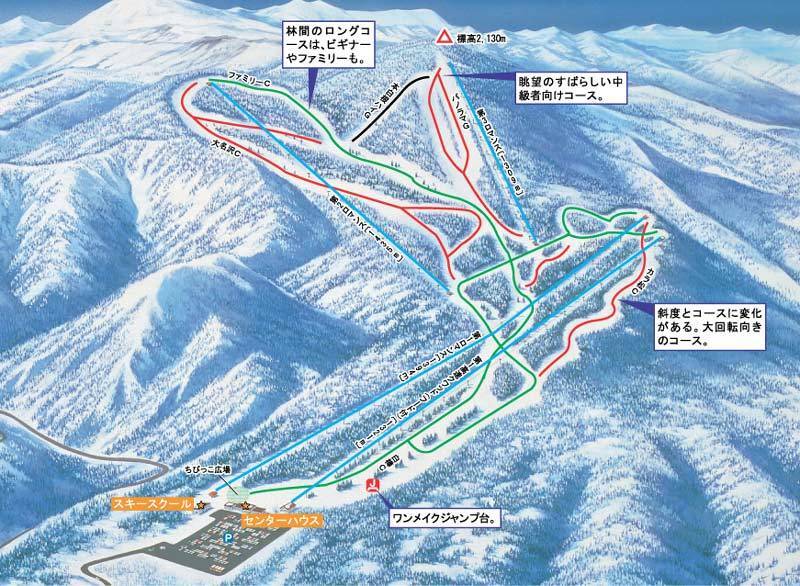 Omote Manza Piste / Trail Map