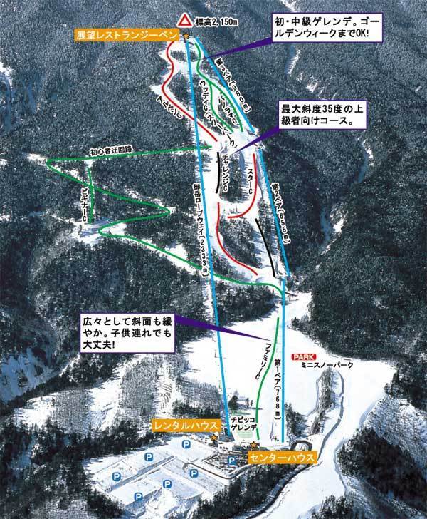 Ontake Ropeway Piste / Trail Map