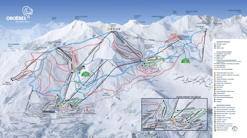 Orcieres Piste / Trail Map